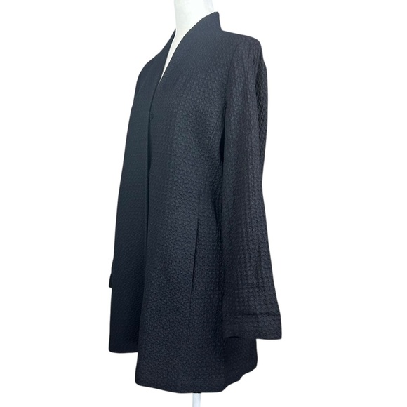 Eileen Fisher Knit Long Cardigan Med Oversized Minimalist Essential Textured - Picture 6 of 14